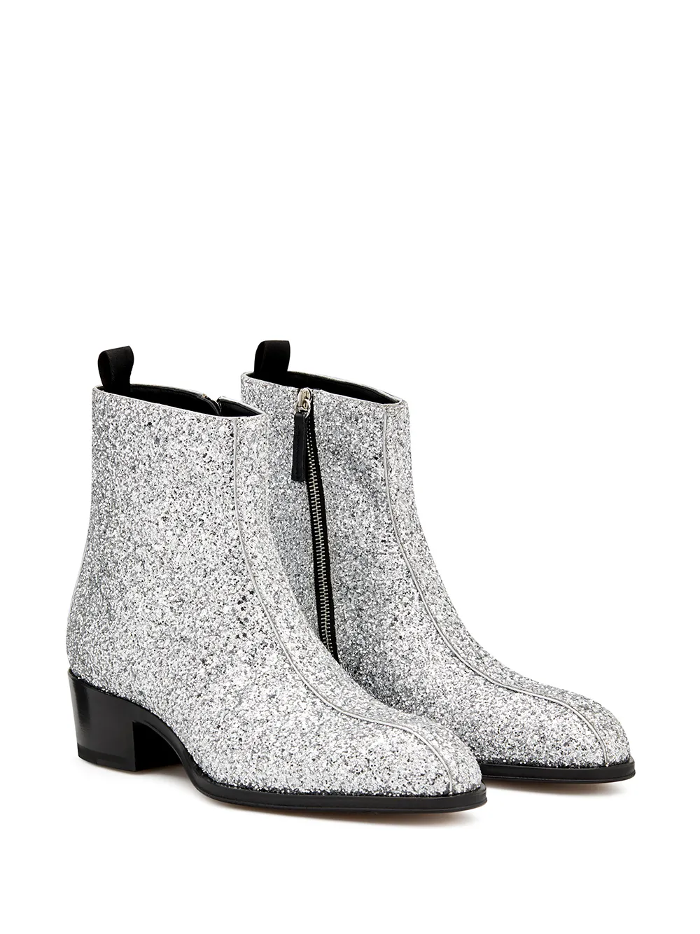 Giuseppe Zanotti glitter ankle boots Silver