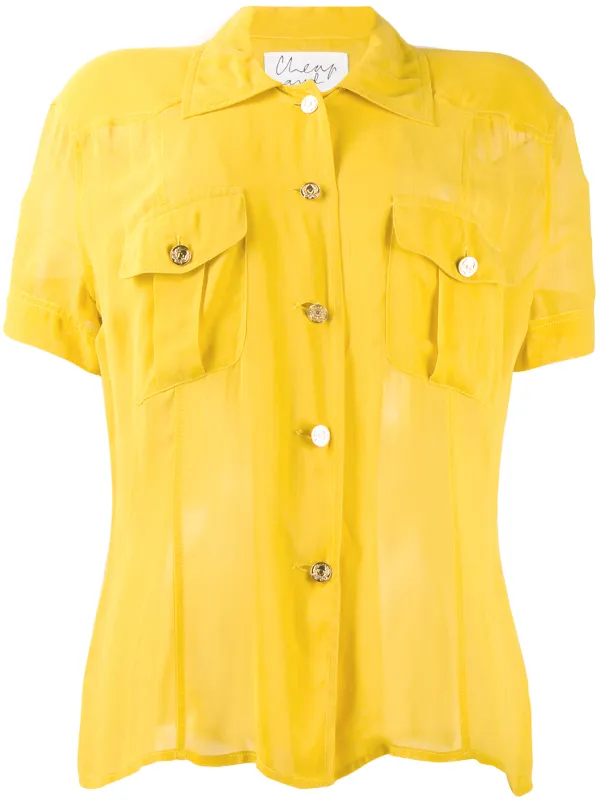 yellow sheer shirt