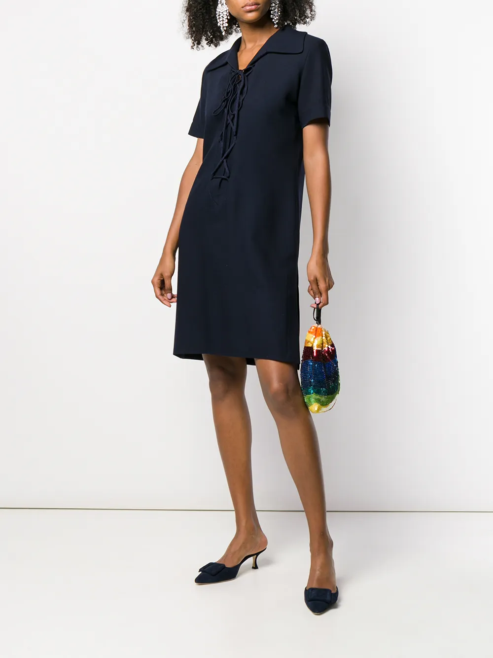 Yves Saint Laurent Pre Owned Jurk Met Korte Mouwen Farfetch