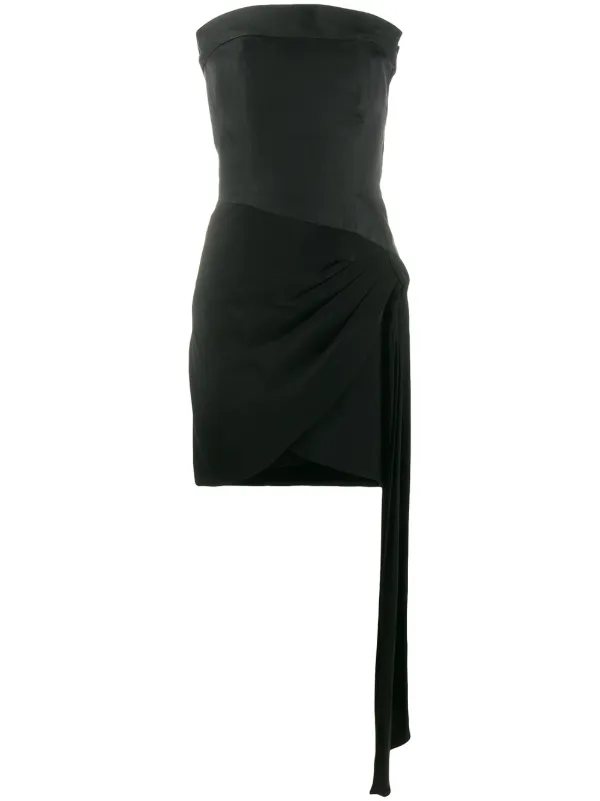 Yves Saint Laurent Pre Owned Strapless Mini Jurk Farfetch