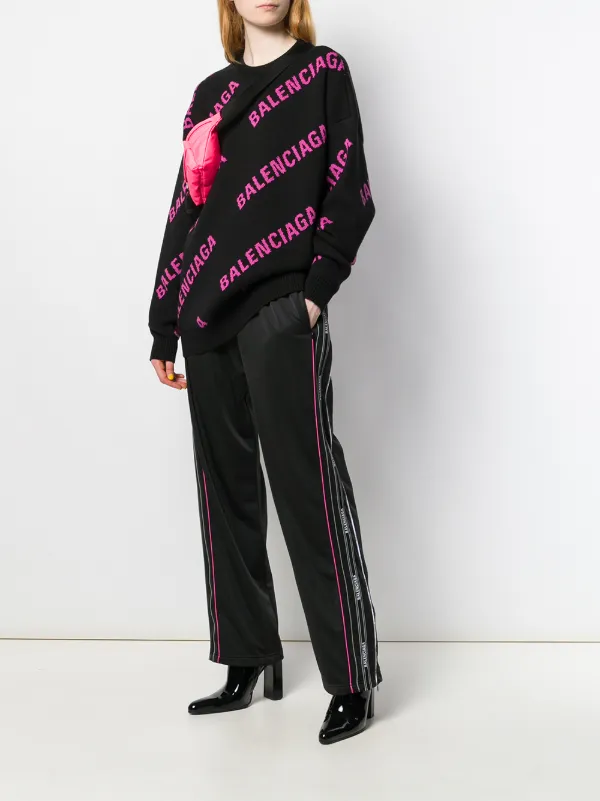 women's side stripe track pants