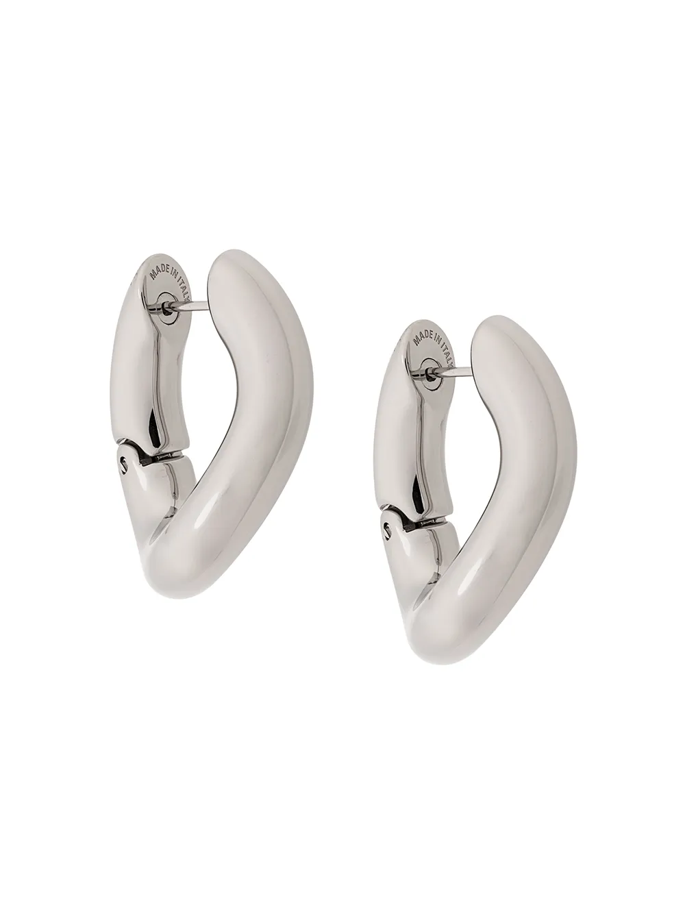 balenciaga boucles d'oreilles loop à design torsadé - argent