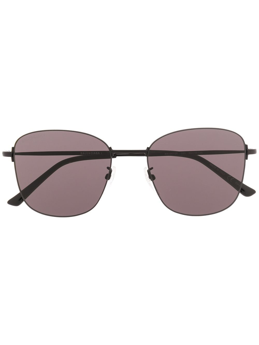 Balenciaga Invisible Square-framed Sunglasses In Black