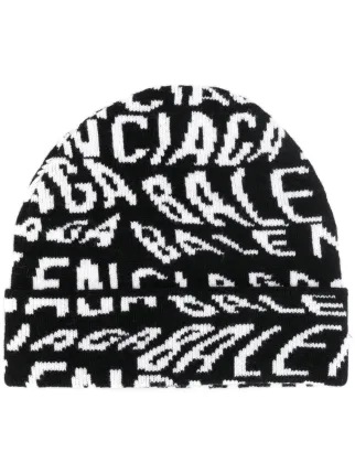 balenciaga logo beanie