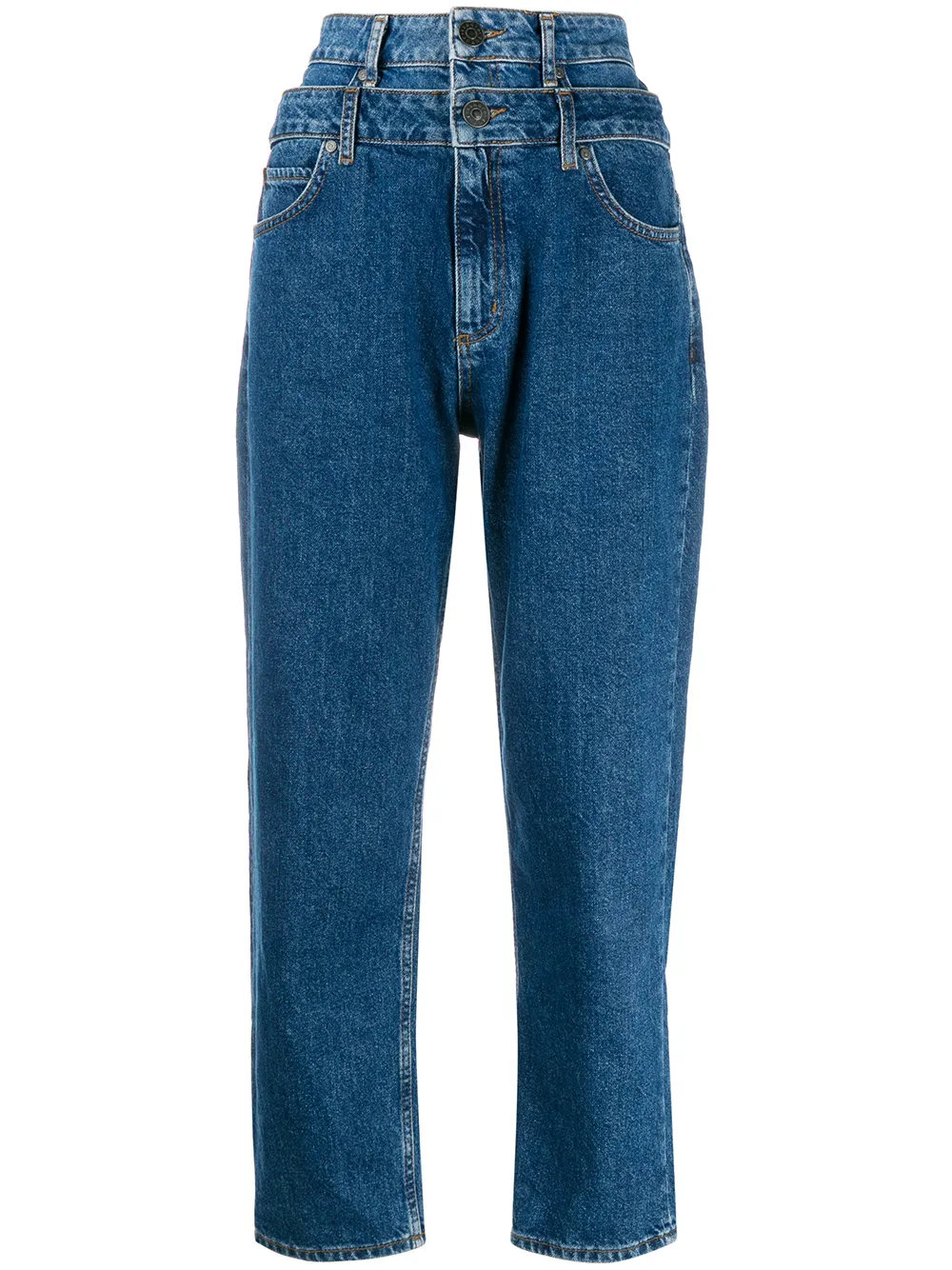 Image 1 of SANDRO Kitty double-waisted jeans