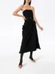 Prada draped buckle detail midi dress