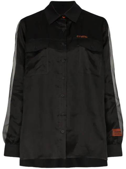 Heron Preston double-layer silk shirt