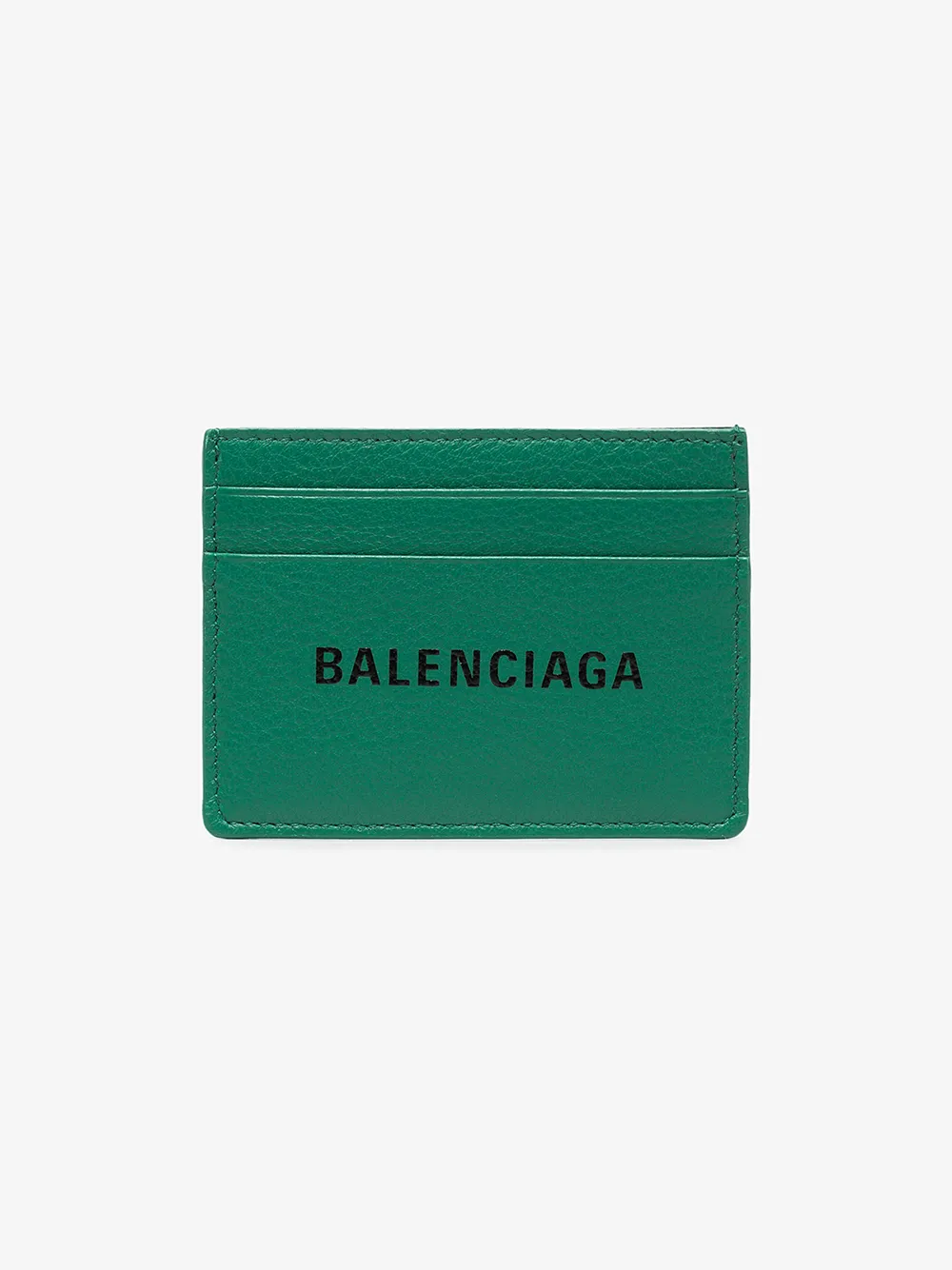 Click to view more detailed imagery on our partner's website Balenciaga Green Everyday Logo Leather Card Holder