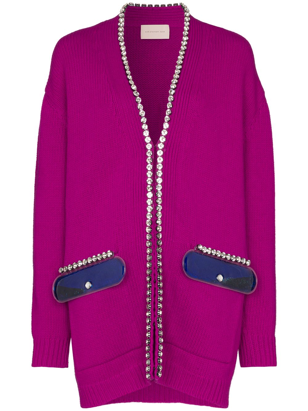 Christopher Kane Knits embellished trim knit cardigan