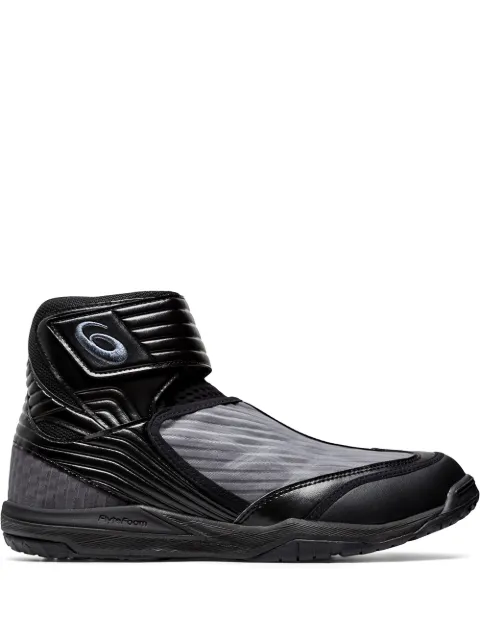 black asics high top