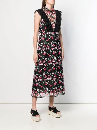 floral embroidered maxi dress展示图