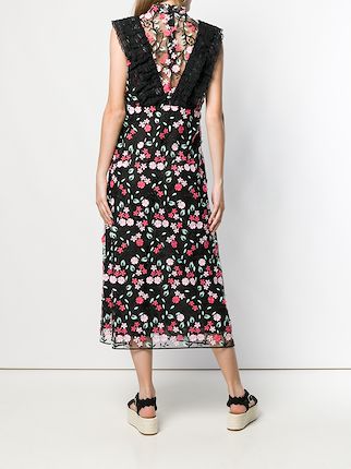 floral embroidered maxi dress展示图