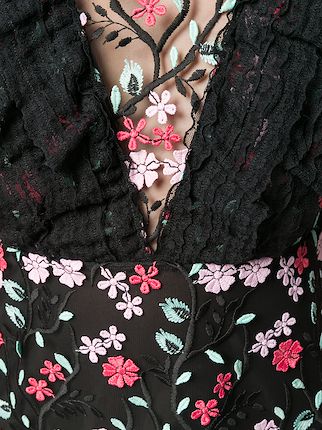 floral embroidered maxi dress展示图