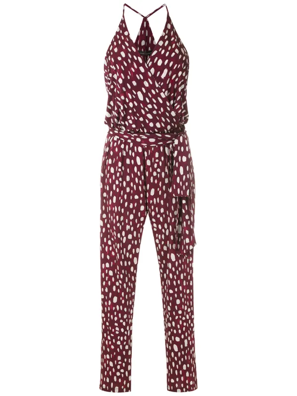 white polka dot jumpsuit