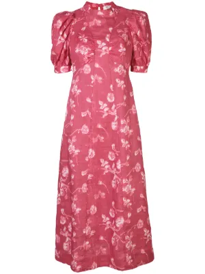 sea monet smocked midi dress