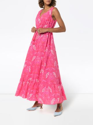 Indira batik-print maxi dress展示图