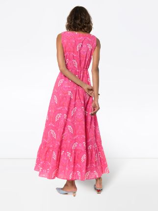 Indira batik-print maxi dress展示图