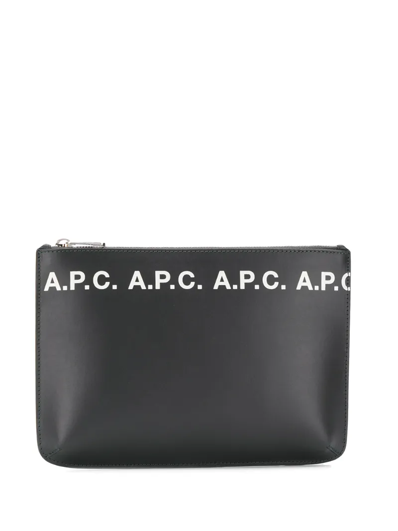 A.P.C. клатч с контрастным логотипом