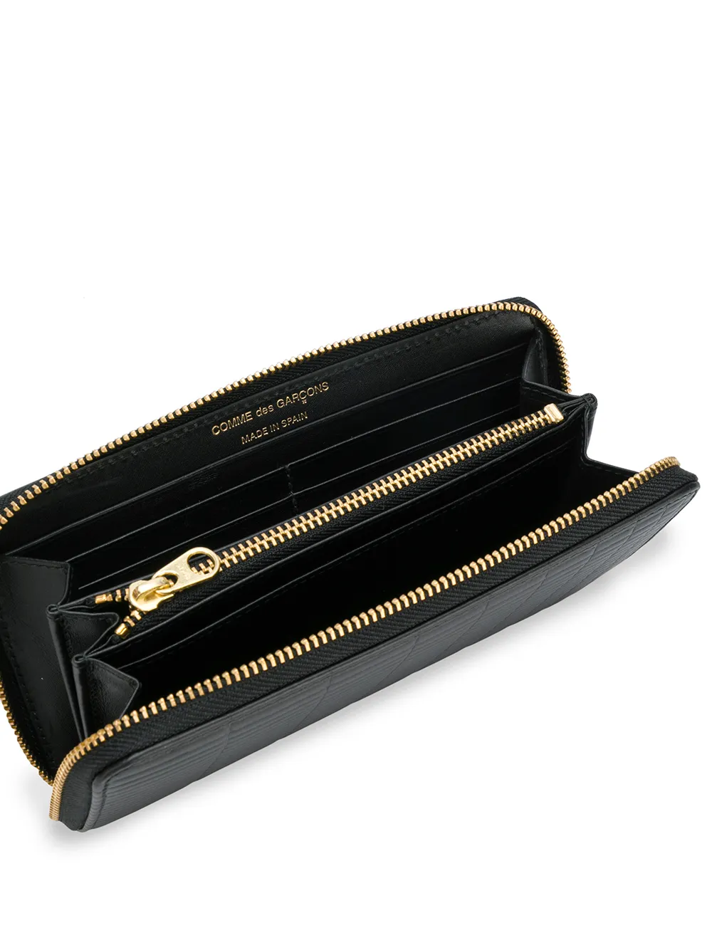 Comme Des Garçons Wallet Portemonnee met rits Zwart