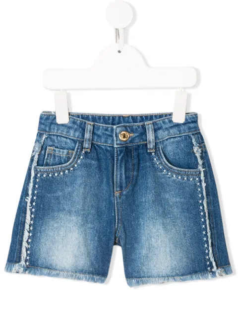 TWINSET Kids star denim shorts