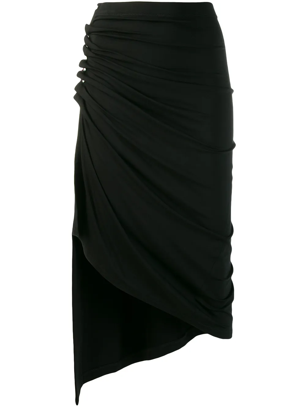 

Paco Rabanne ruched asymmetric skirt - Black