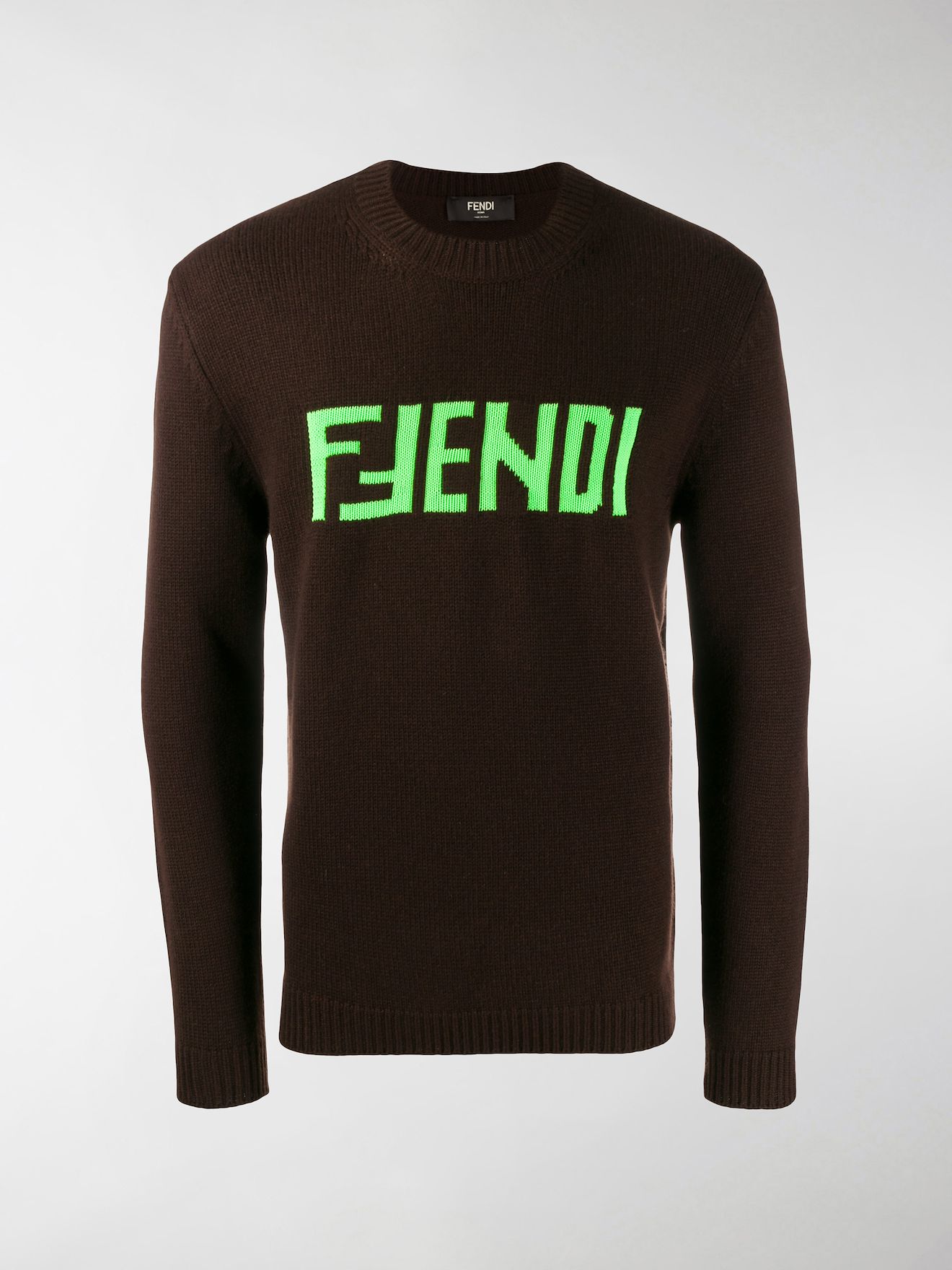 FENDI logo sweater brown | MODES