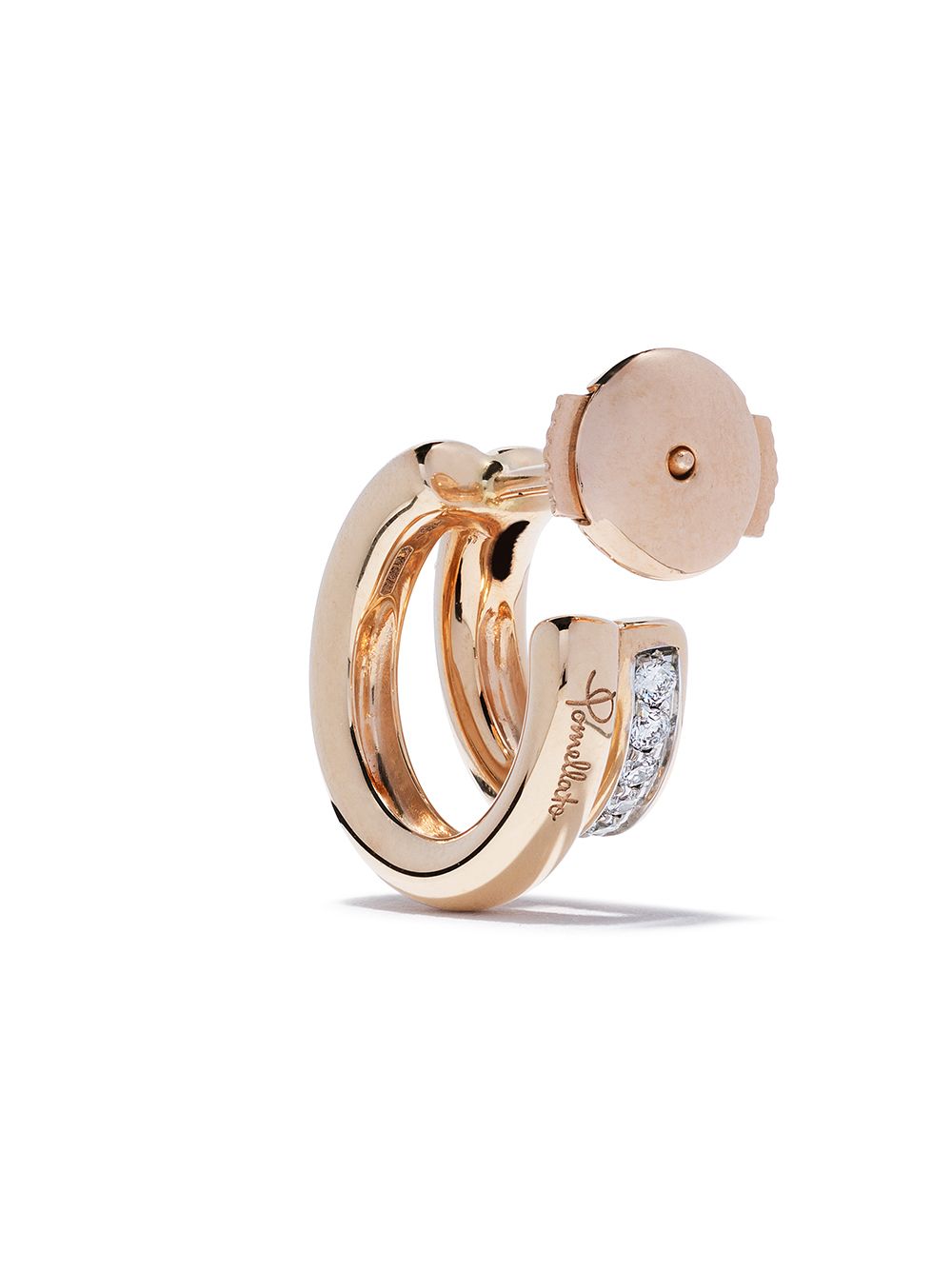 Shop Pomellato 18kt Rose Gold Iconica Diamond Earrings