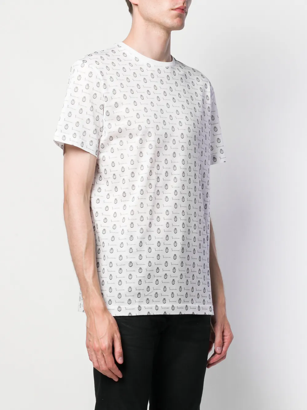  Billionaire T Shirt Mit Logo Print   Weiß 