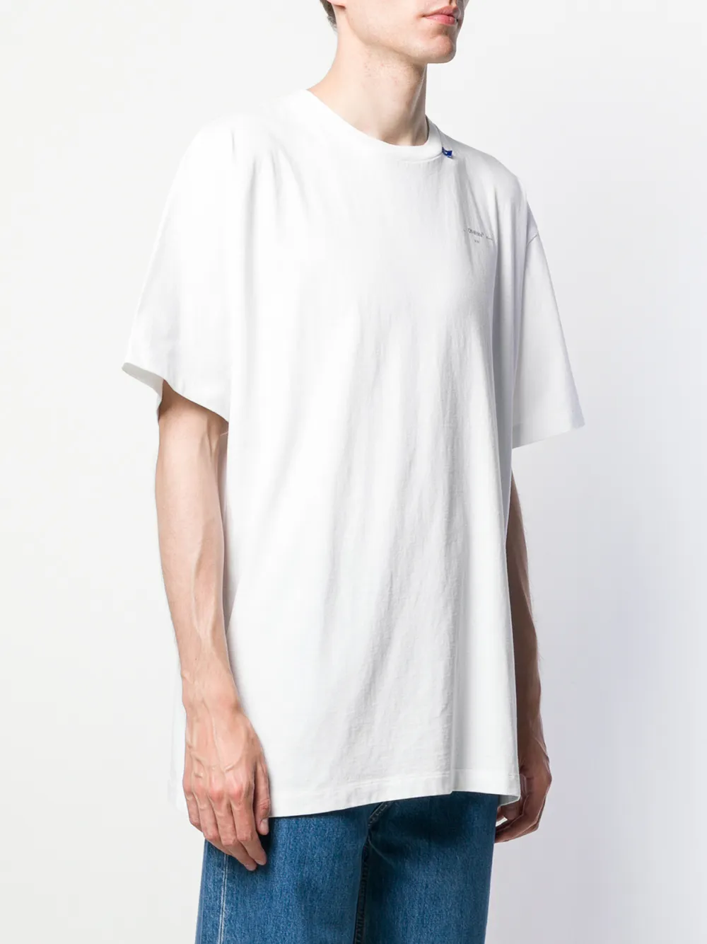 Off-White T-shirt met tekst Wit
