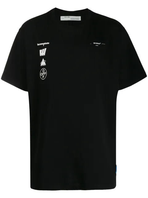 Click to view more detailed imagery on our partner's website Off-white T-shirt Mariana De Silva In Cotone Con Stampa In Black