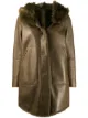 Image 1 of Yves Salomon hooded shearling coat