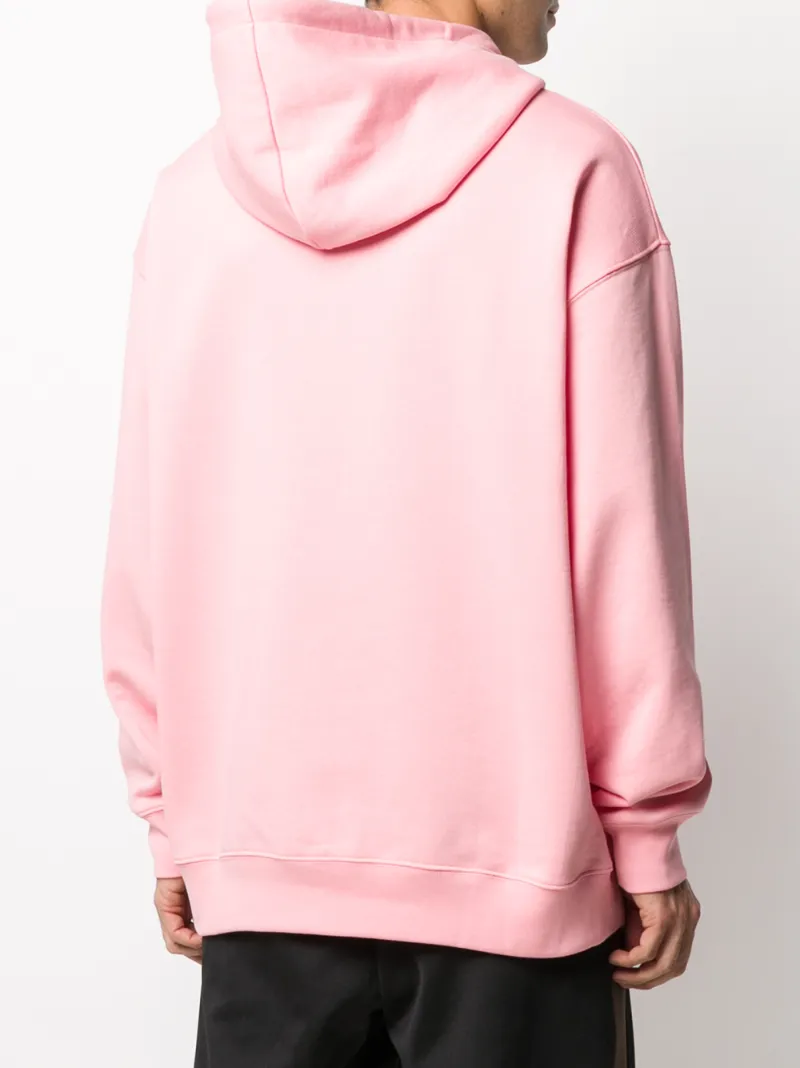 Acne Studios Appliquéd Cotton-jersey Hoodie In Blush | ModeSens