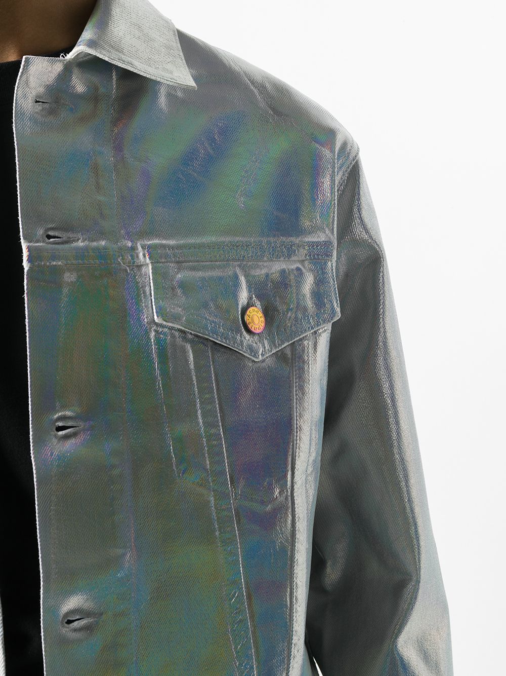 фото Acne studios джинсовая рубашка 1998 holographic foil