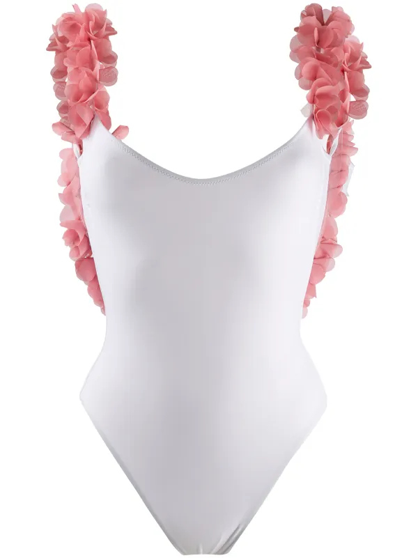 floral applique swimsuit