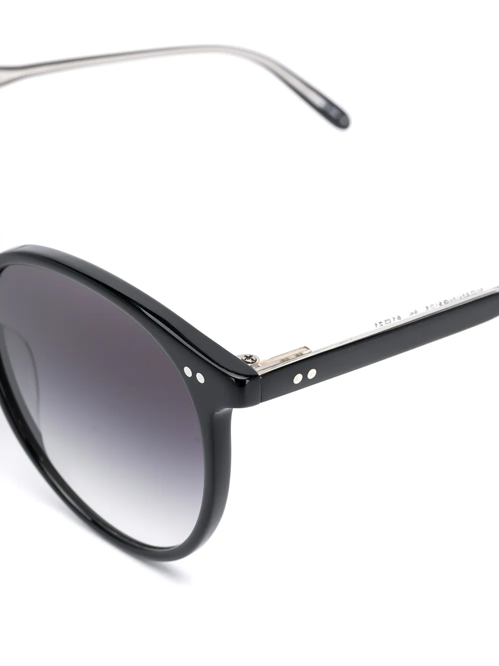 Garrett Leight Zonnebril met rond montuur Zwart