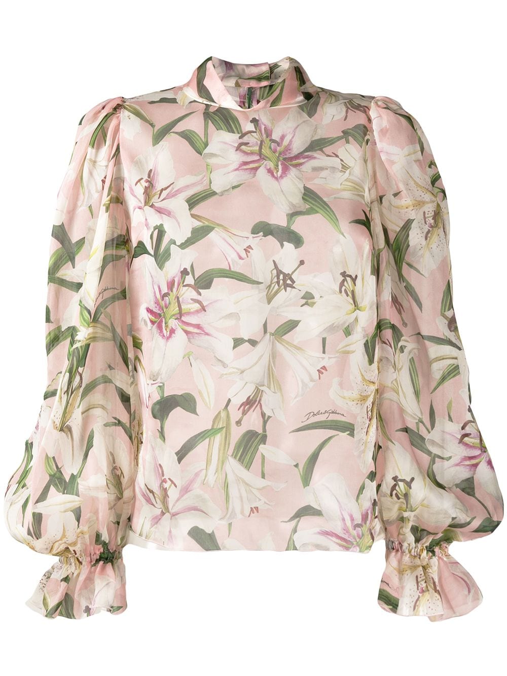 фото Dolce & Gabbana блузка с цветочным принтом