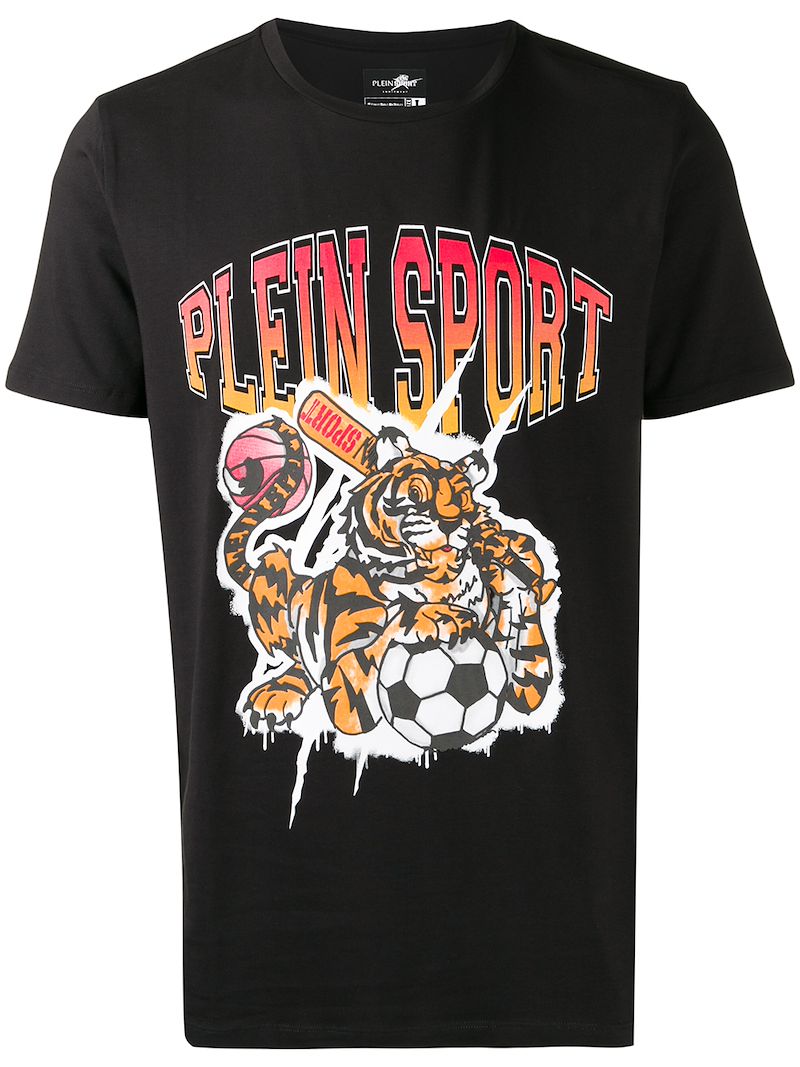 Plein Sport футболка с контрастным логотипом