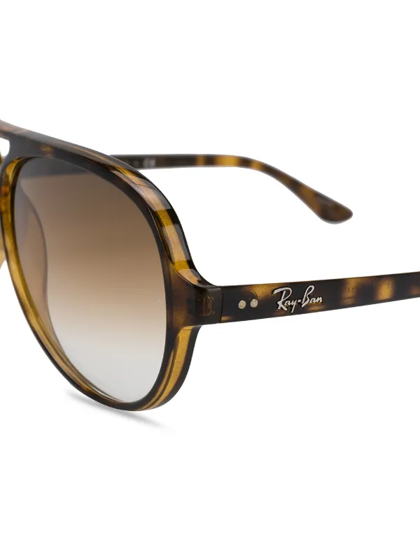 RayBan CATS 5000 レイバン　サングラス　ブラウン Ray-Ban Cats 5000 RB4125 710/51 Tortoise Sunglasses - eye-oo.com