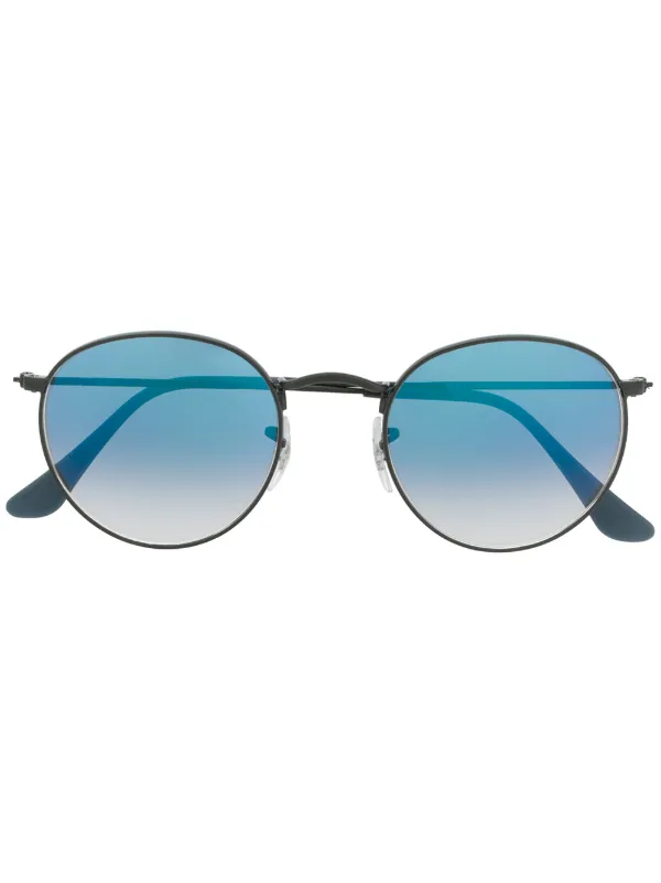 Ray-Ban Round Frame Sunglasses Blue FARFETCH VN