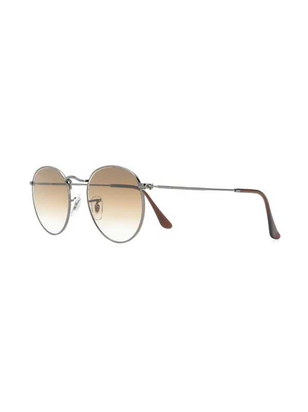 Ray-Ban Round Frame Sunglasses Brown FARFETCH PH