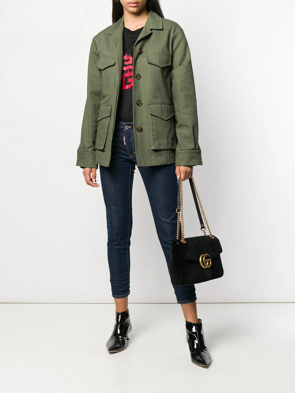 DSQUARED2 Cropped jeans Blauw