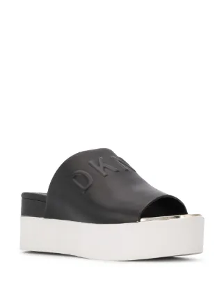 dkny covo platform slide sandals