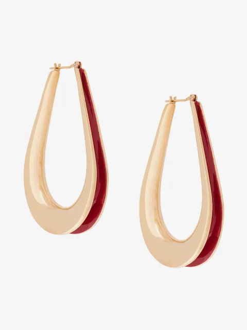 Annelise Michelson Ellipse M enamel hoop earrings