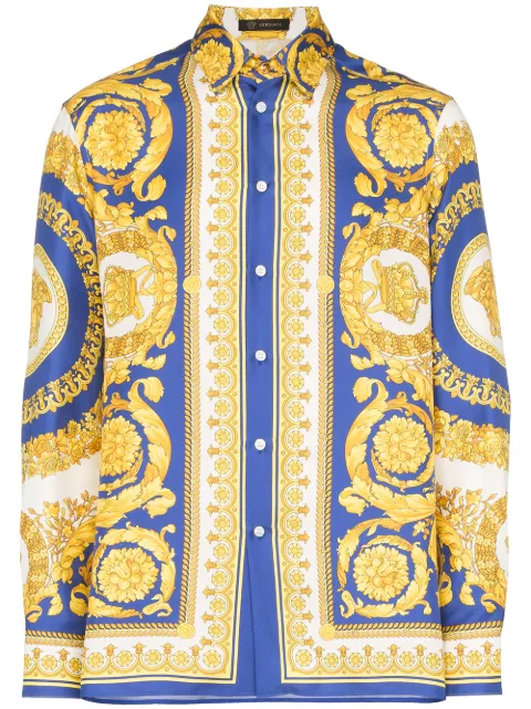 Click to view more detailed imagery on our partner's website Versace Men's Long Sleeve Shirt Dress Shirt Barocco In White