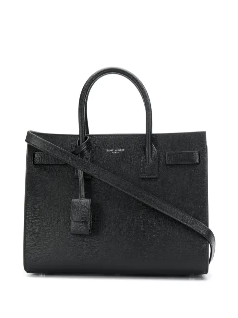 Click to view more detailed imagery on our partner's website Saint Laurent Sac De Jour Pebbled Effect Tote Bag In Black
