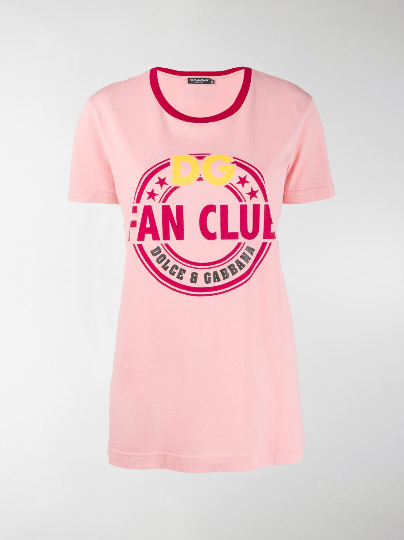 Dolce & Gabbana Fan Club print T-shirt pink | MODES