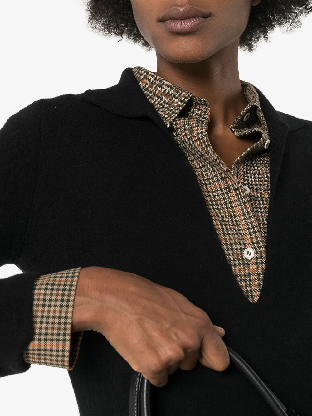 Jil Sander Trui met V-hals Zwart