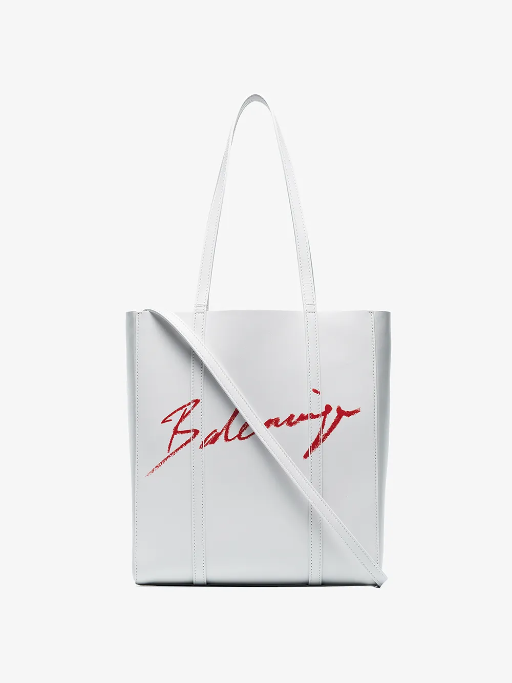 Balenciaga Totes BALENCIAGA WHITE EXTRA SMALL EVERYDAY LIPSTICK TOTE BAG