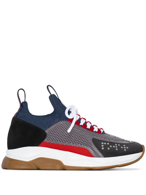 Click to view more detailed imagery on our partner's website Versace Men's Shoes Trainers Sneakers Cross Chainer In Navy