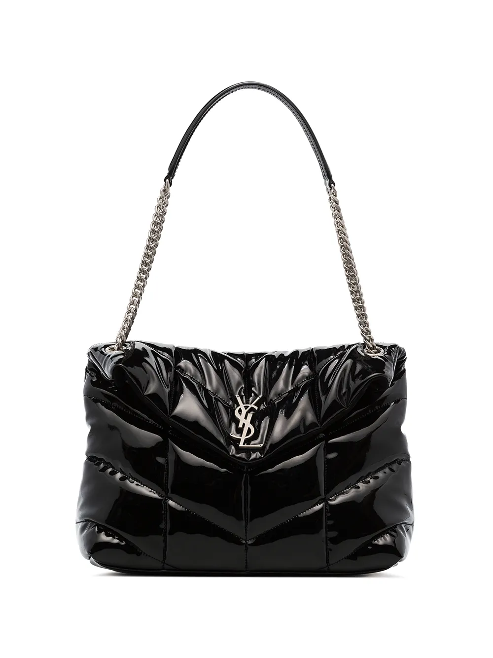 Saint Laurent Shoulder Loulou puffer patent shoulder bag